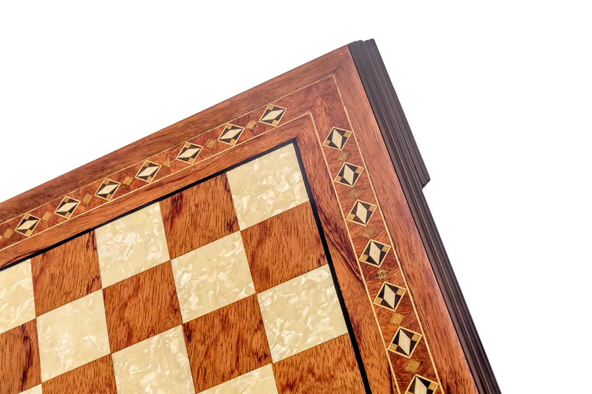 Ξύλινη πολυτελής σκακιέρα Pearl | Σκακιέρα μαργαριτάρι