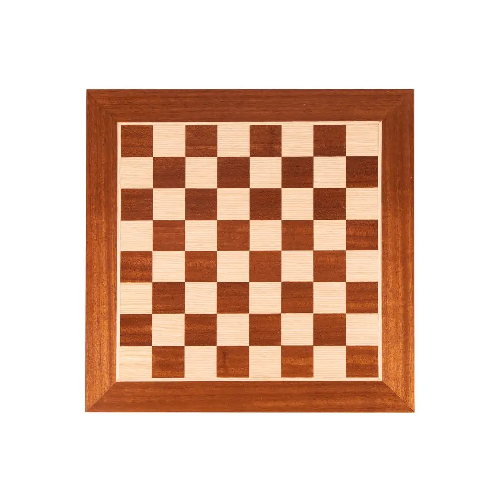 Ξύλινη σκακιέρα μαόνι και δρυς 40x40 | Σκακιέρα υψηλών προδιαγραφών