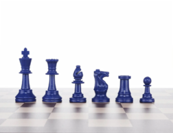 χρωματίστε την σκακιέρα σας | μπλε πλαστικά κομμάτια σκάκι