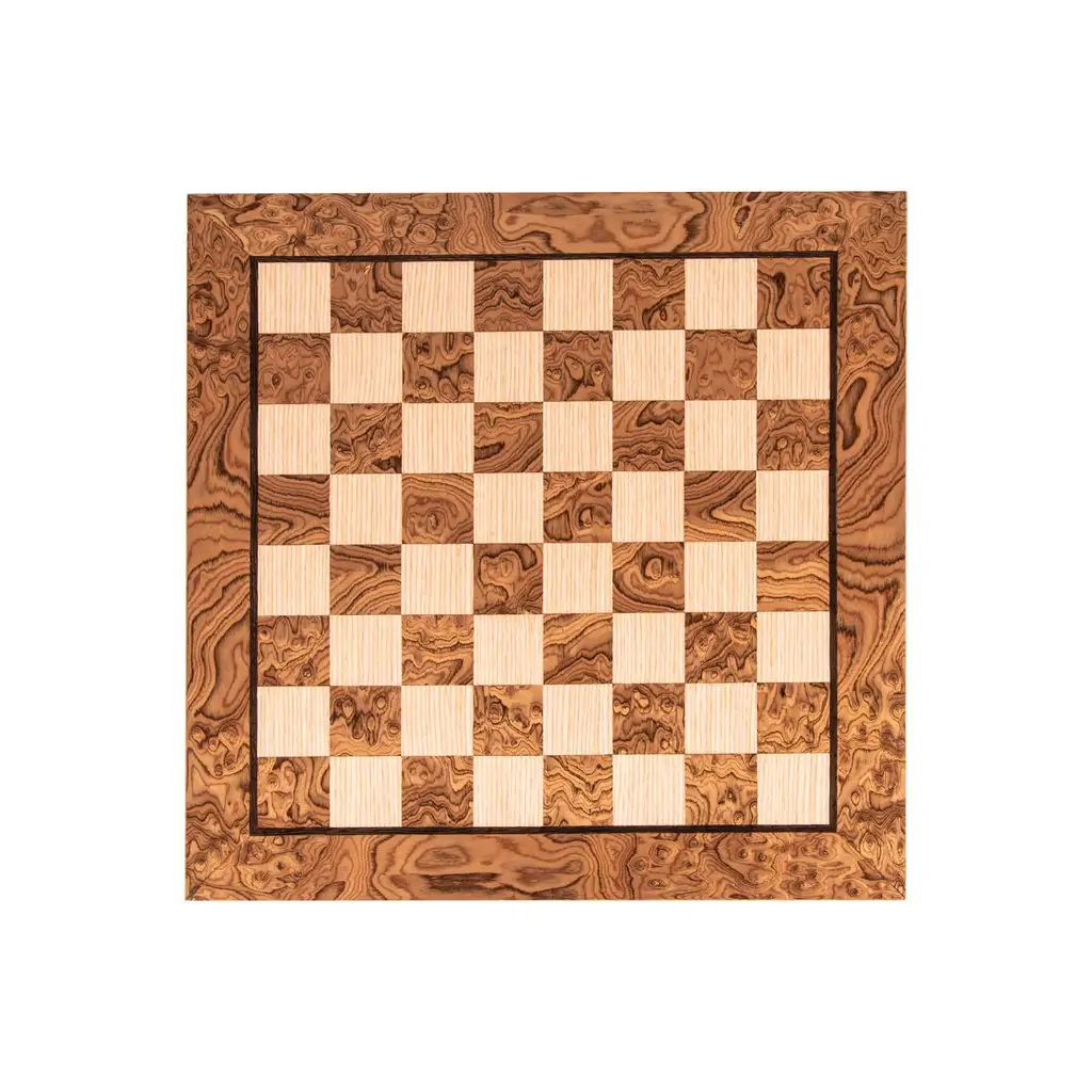 Ξύλινη σκακιέρα καρυδιά και δρυς 40x40 | Εντυπωσιακή ξύλινη σκακιέρα