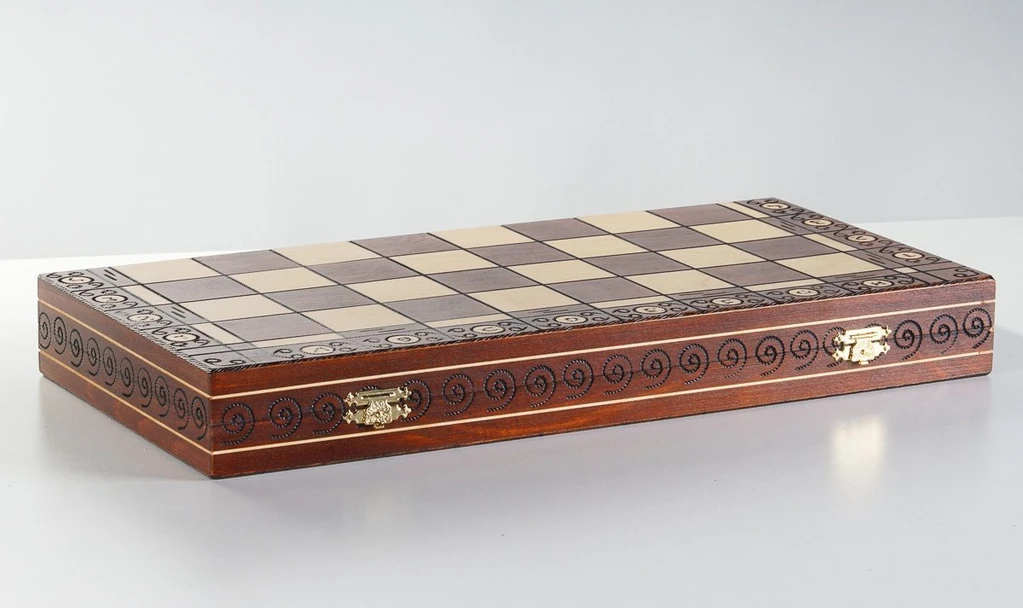 Ambassador ξύλινο σετ σκακιού | Αναδιπλούμενη ξύλινη σκακιέρα