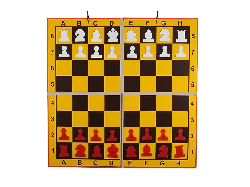 Μαγνητική σκακιέρα demo αναδιπλούμενη σε 4 μέρη + κομμάτια σκακιού | Μαγνητική σκακιέρα για συλλόγους και σχολεία