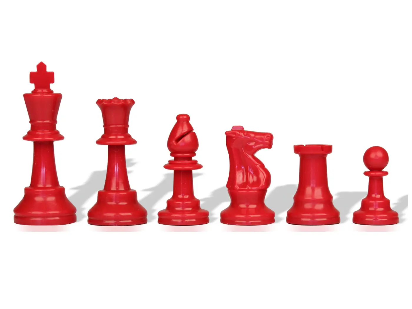 Πλαστικά Κομμάτια Σκακιού Κόκκινα | chessmarket.gr