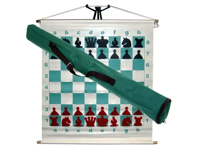 Σκακιέρα επίδειξης 68x68 (συμπεριλαμβάνονται κομμάτια και τσάντα) | Σκακιέρα βινυλίου για κάθε σας μάθημα, ανάλυση ή σεμινάριο