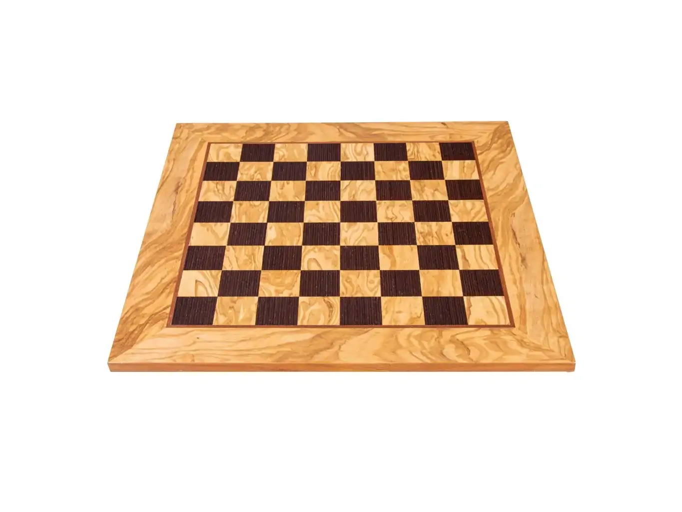 Ξύλινη σκακιέρα ελιά και wenge 40x40 | Χειροποίητη ξύλινη σκακιέρα