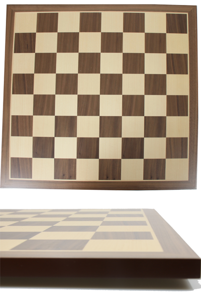 Ξύλινη σκακιέρα Handy 45x45 | Σκακιέρα με επένδυση καπλαμά