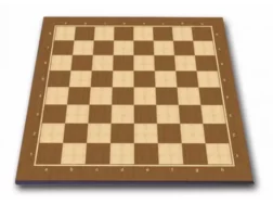 Σκακιέρα ξύλινη 50χ50 εκ. τυπωμένη πλακέτα Brown strip με συντεταγμένες | Ξύλινες σκακιέρες με συντεταγμένες