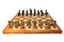 μοναδική σκακιέρα | πιόνια με ρωμαίους